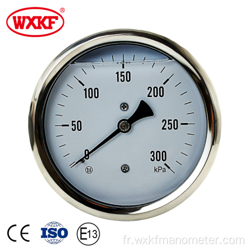 Gauge de pression d&#39;air personnalisable au moins compte 4 pouces 100 mm U Cadre de pression 300 barre